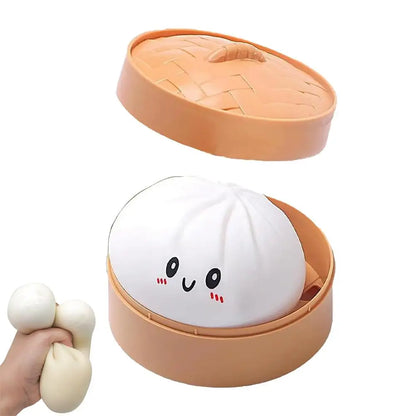 Squishy Sensory Toy Steamed Bun Squeeze Fidget Toy for Kids & Adults