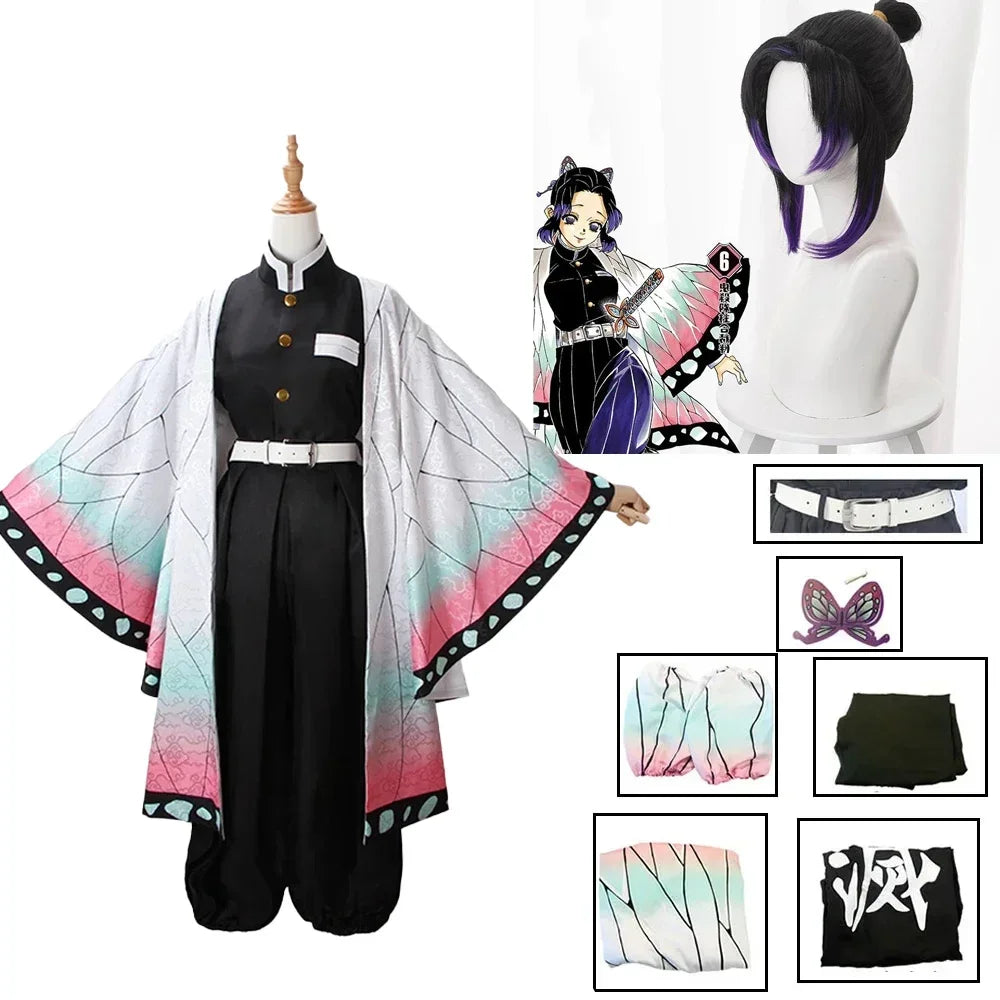 Women’s Anime Cosplay Costume – Kimono-Inspired Top & Pants Set