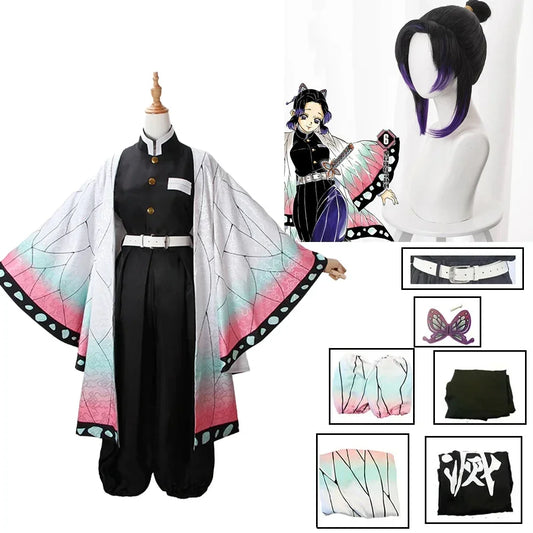 Women’s Anime Cosplay Costume – Kimono-Inspired Top & Pants Set