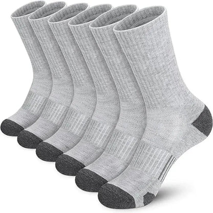 Men's Gym Socks – Breathable Crew Sports Socks, 6 or 12 Pairs
