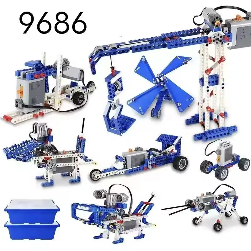 9686 STEM Educational Set Technical Simple and Motorized Building Blocks School Students Learning Power Function Bricks Kids Toy