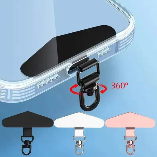 Phone Lanyard Patch – 360° Rotation Metal Tether Tab for Cell Phones