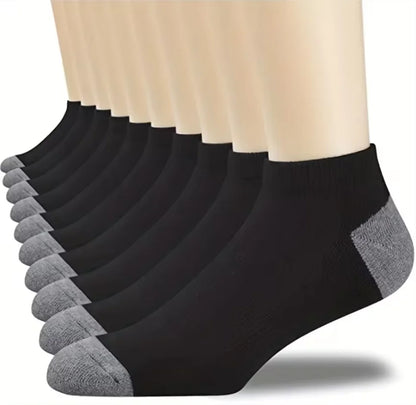 Men's Crew Socks – Breathable Cotton Blend Sports Socks, 5/10 Pairs