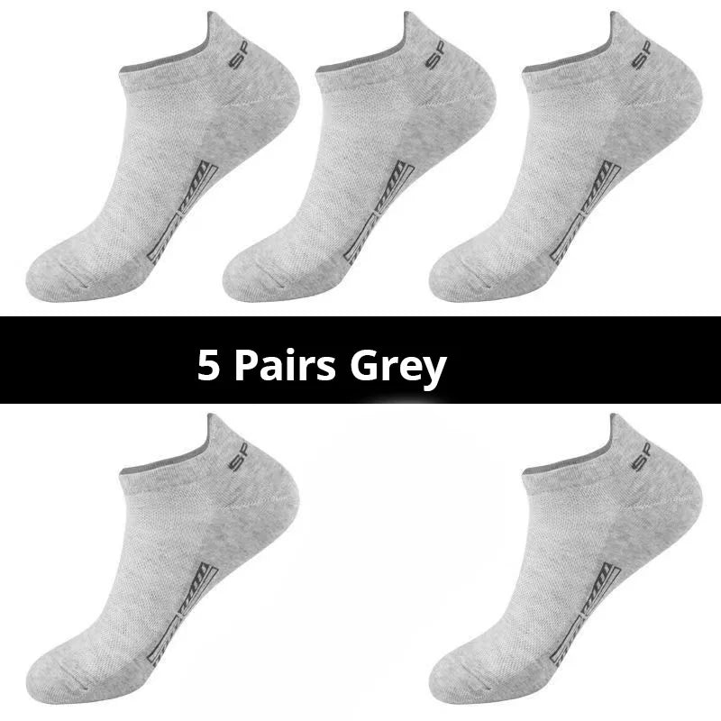 Men's Breathable Socks – Thin Mesh Sports Ankle Socks, 5–20 Pairs