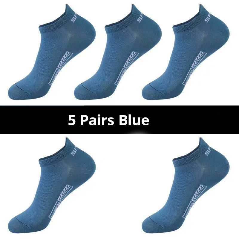 Men's Breathable Socks – Thin Mesh Sports Ankle Socks, 5–20 Pairs