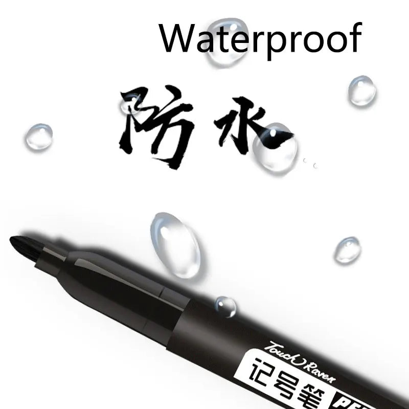 Permanent Markers 6-Piece Set with Waterproof Fine Tip Ink