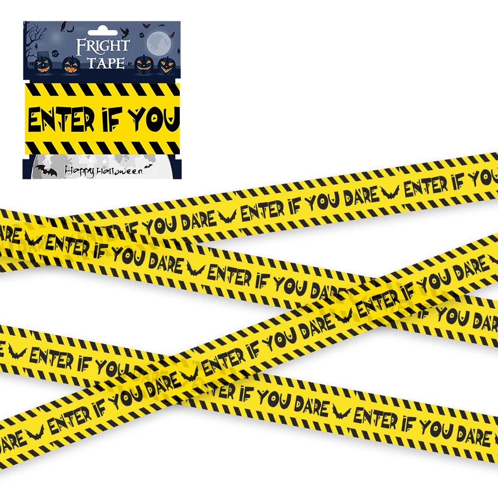 Halloween Warning Tape – Skull Design Spooky Party Decoration