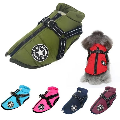 Waterproof Dog Jacket – Warm Winter Coat for Large and Small Dogs
