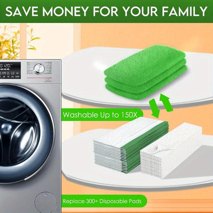 Reusable Mop Pads for Floor Cleaning – 4 Pack Replacement Pads