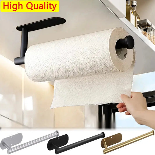 Paper Towel Holder – Adhesive Stainless Steel Wall Mount Rack