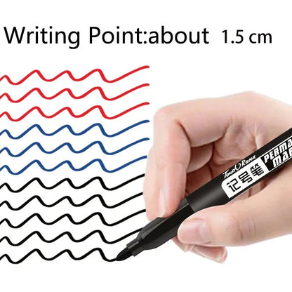 Permanent Markers 6-Piece Set with Waterproof Fine Tip Ink