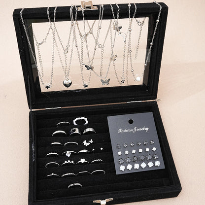 Women's Jewelry Set with Butterfly, Heart & Pearl Style Pieces