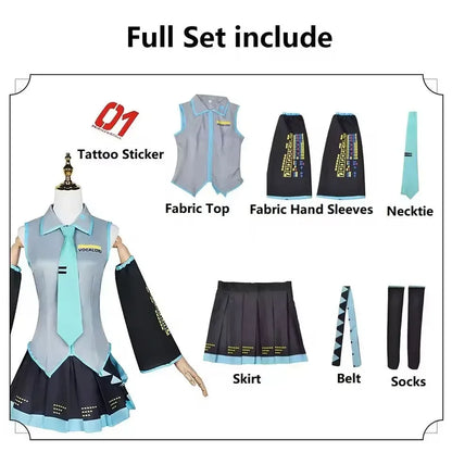 Anime Karakter Prestaties Kleding Hatsune  Anime Kleding Cosplay Kleding Rok Hetzelfde Pak Pruik Accessoires Halloween