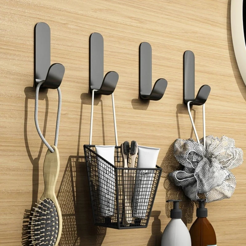 Self Adhesive Hooks – 6Pcs No Drill Wall Hanging J Hooks