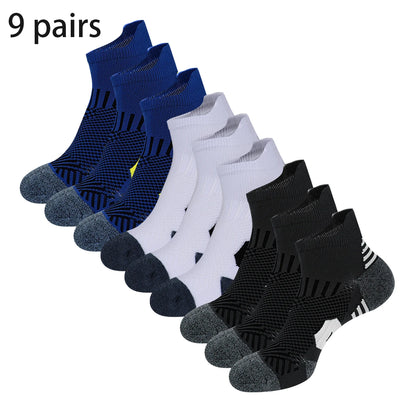 Non-Slip Sports Socks with Cushioned Bottom for Running & Basketball