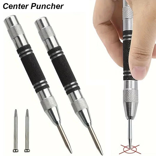 Automatic Center Punch – Spring Loaded Hole Marker for Wood & Metal