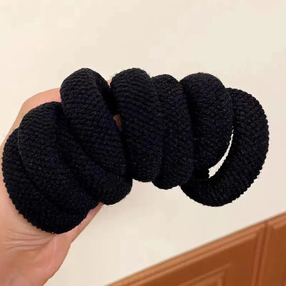 Scrunchie Hair Ties – Thick Elastic Bands in Mixed Colors, 5 or 10 Pack