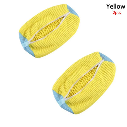Shoe Washing Bag with Fluffy Fiber for Machine Cleaning
