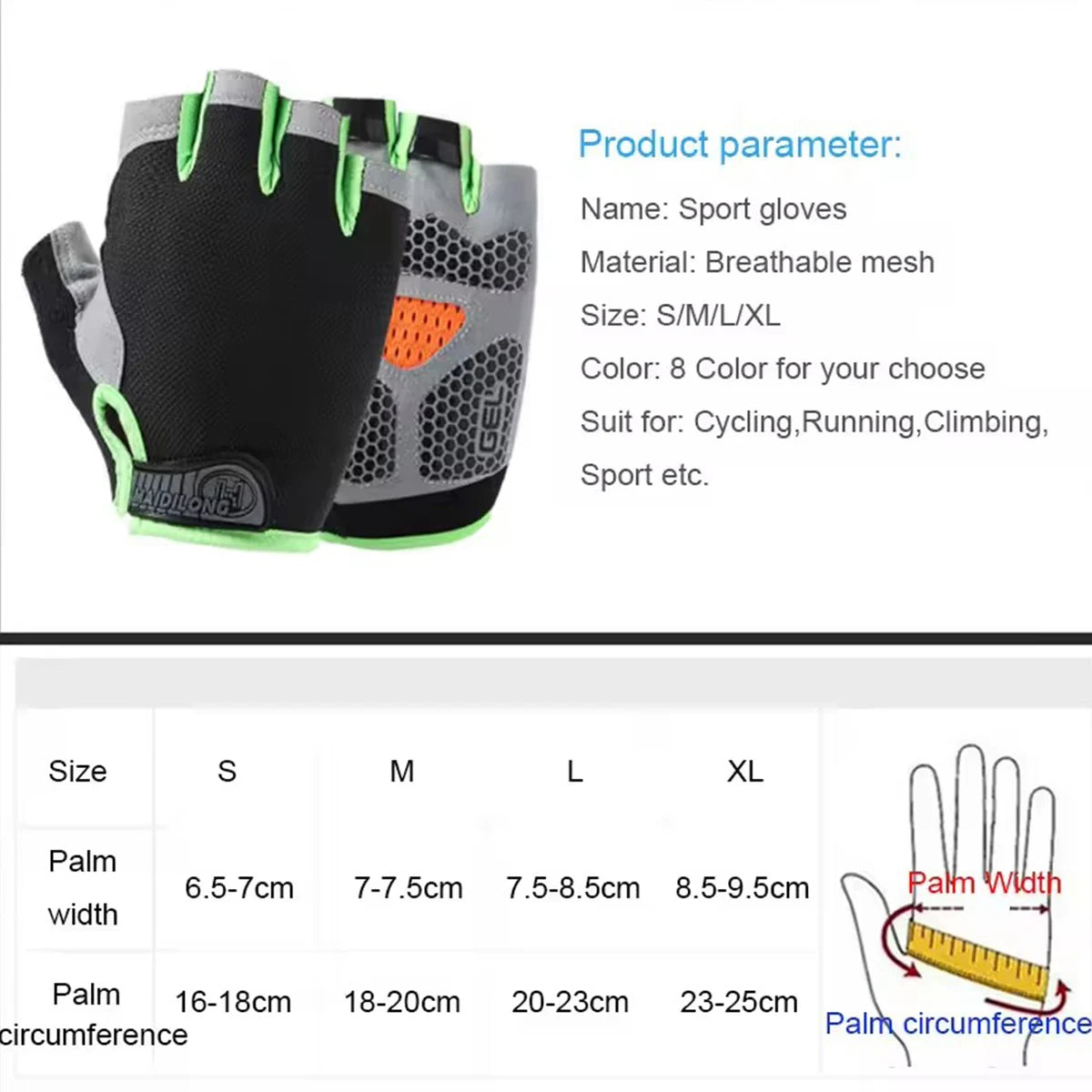 Weightlifting Gloves for Gym Training, Fitness and Cycling