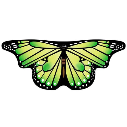 Kids Butterfly Wings Cape Girls Fairy Shawl Pixie Cloak Fancy Colorful Dress Costume Gift  Party & Holiday DIY Decorations