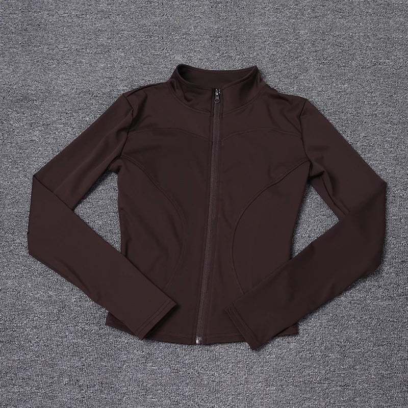 Women's Workout Jacket Long Sleeve Zip Up Gym Sportswear