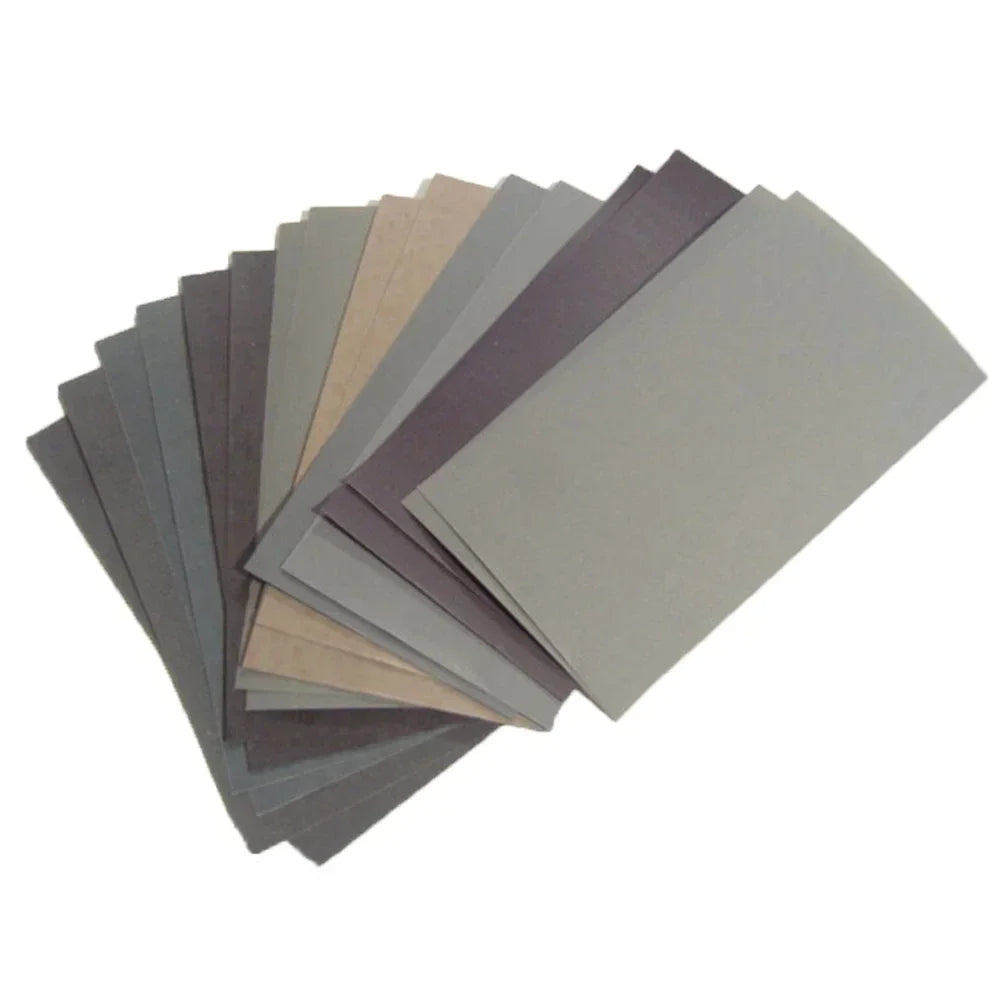 Wet Dry Sandpaper Set – 15PCS Assorted Grit Silicon Carbide Sheets