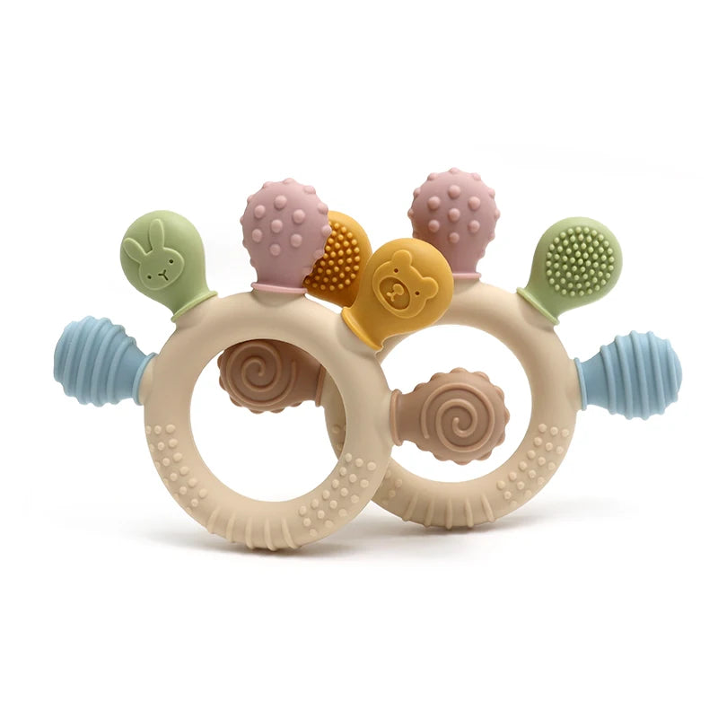 Silicone Baby Teether Ring for Infants
