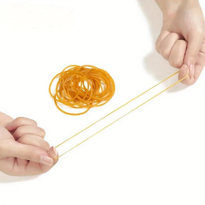 Yellow Rubber Bands – Natural Elastic Bands in 100, 300 or 666 Packs
