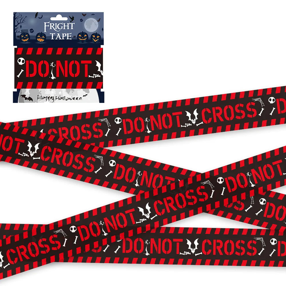 Halloween Warning Tape – Skull Design Spooky Party Decoration