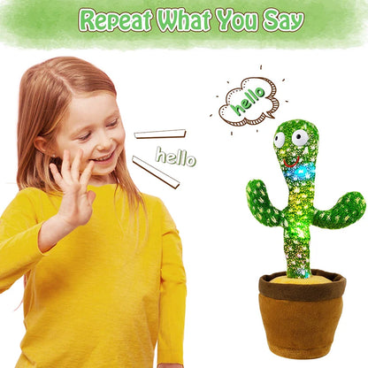 Dancing Cactus Toy with Music, Voice Repeat and Interactive Features