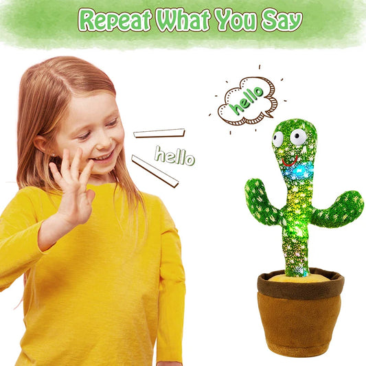 Dancing Cactus Toy with Music, Voice Repeat and Interactive Features
