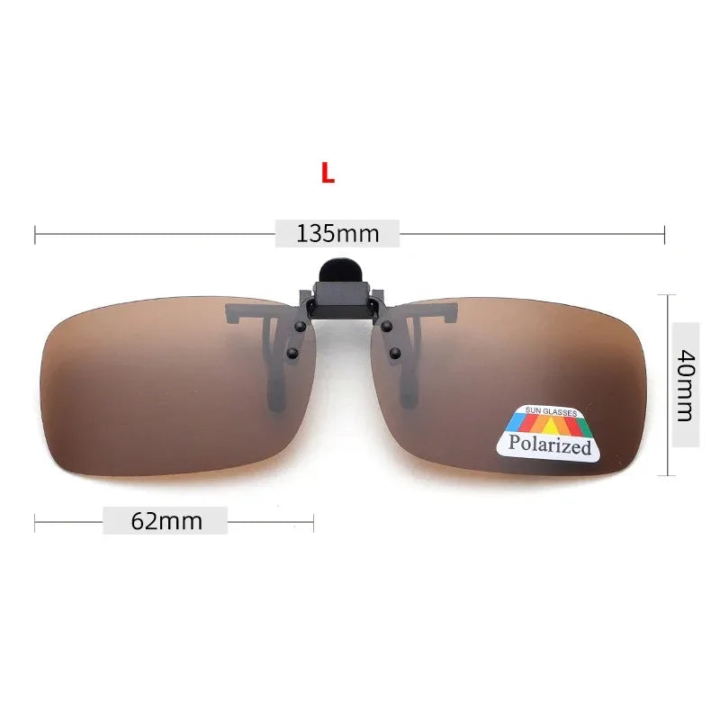 Polarized Clip-On Sunglasses Flip Up UV Protection Lens Clips
