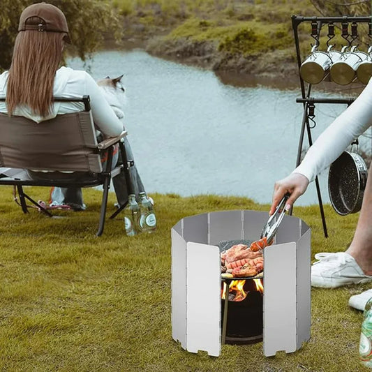 Camping Stove Wind Shield – Aluminum Wind Screen