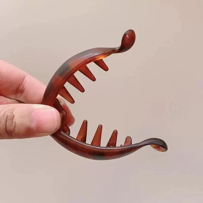 4 Pack Banana Hair Clips – Small Twist Clips for High Ponytails