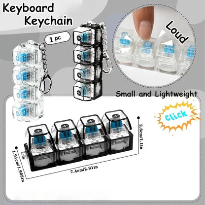 Light Up Keyboard Keychain – Clickable LED Fidget Toy