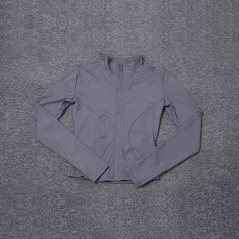 Women's Workout Jacket Long Sleeve Zip Up Gym Sportswear