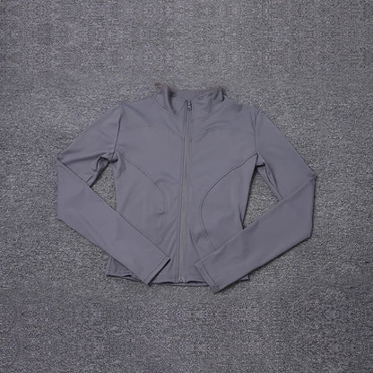 Women's Workout Jacket Long Sleeve Zip Up Gym Sportswear
