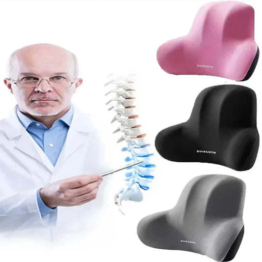 Car Neck and Lumbar Support Pillow Set with Memory Foam