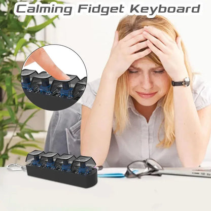 Keyboard Fidget Toy – 4 Key Mechanical Keychain Fidget