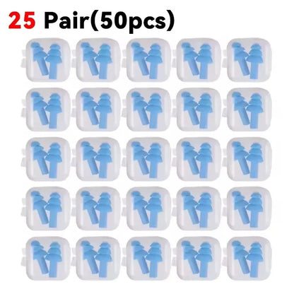Reusable Silicone Ear Plugs for Sleeping, Swimming & Noise Reduction