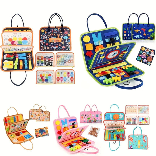 Busy Board – Montessori Sensory Learning Toy for Preschool Kids