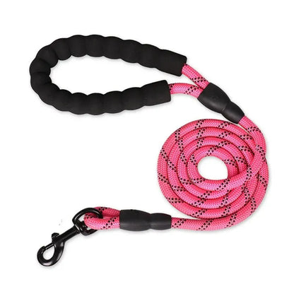 Reflective Dog Leash – Heavy Duty Double Rope with Padded Handle