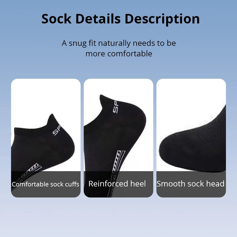 Men's Breathable Socks – Thin Mesh Sports Ankle Socks, 5–20 Pairs
