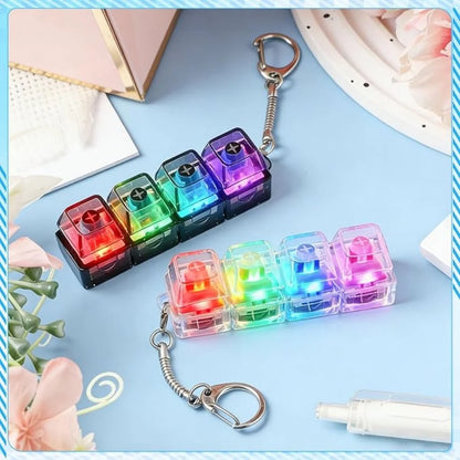 Light Up Keyboard Keychain – Clickable LED Fidget Toy