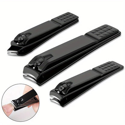 Stainless Steel Nail Clipper Set with Glass File – 4 Piece Manicure Kit