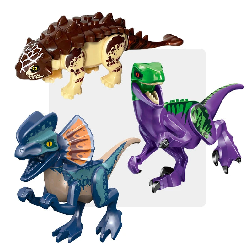 Cool Jurassic Dinosaurs World Velociraptor Triceratops Indominus T-Rex Model Assemble Building Blocks Toys For Children Boy Gift