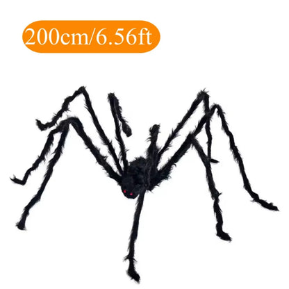 Giant Halloween Spider – Black Plush Spider Decoration