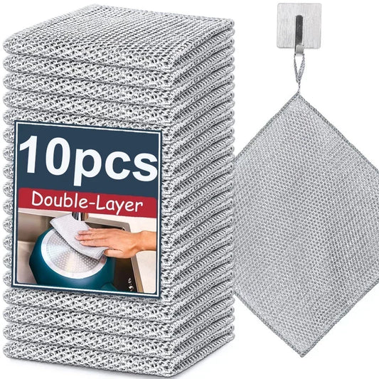 Wire Dishwashing Cloth for Pots, Pans, Grills & Kitchen Cleaning