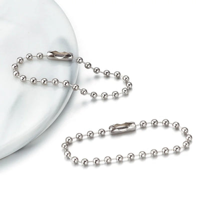 Ball Chain Keychains – 100pcs Metal Bead Chains for DIY Crafts