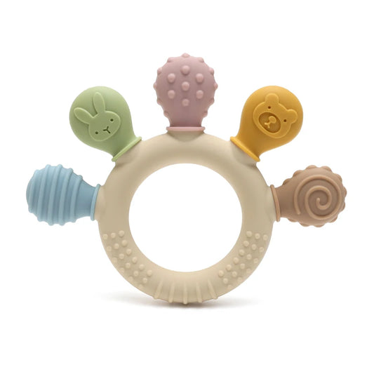 Silicone Baby Teether Ring for Infants